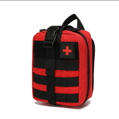 Tactical emergency first aid kit quick disconnect